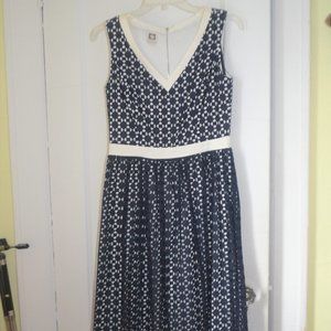 Ann Klein  burnout eyelet dress